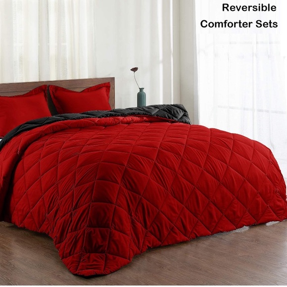 Down Alternative Comforter Set 3 King Reversible